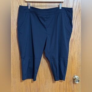 Rei Cooperative Co-op Pants Women‎ Capri Cropped Hiking Pocket Black Sz XL(AC)
